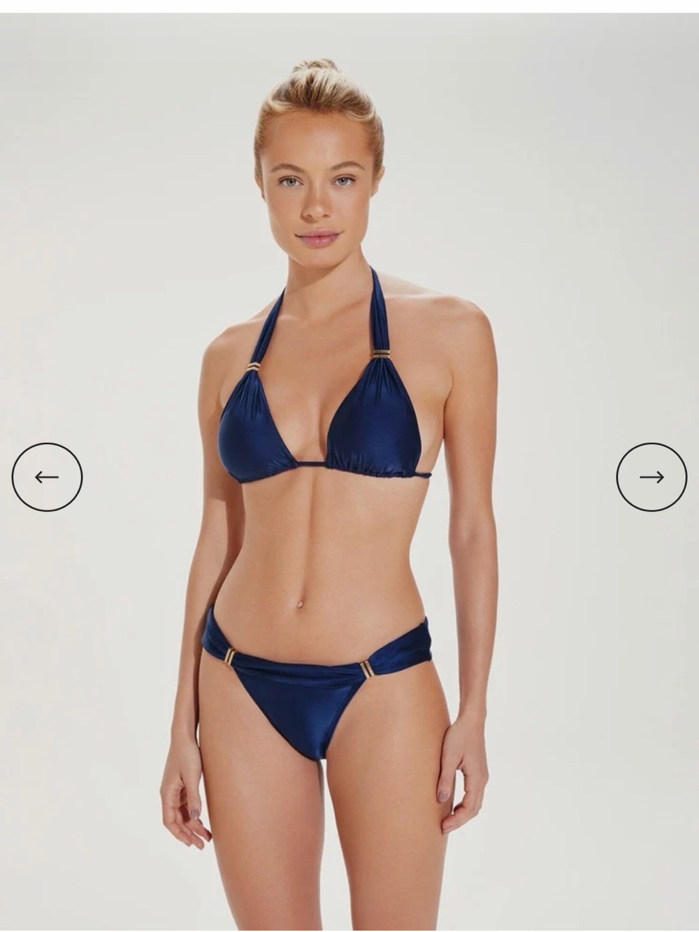 Classic Navy Halter Triangle Bikini Set